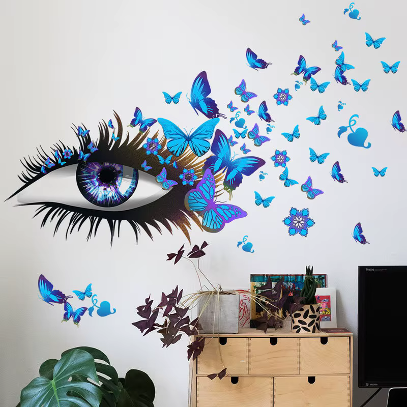 Señuelos ojos mariposa pegatinas pesca decorativas - imagen 3