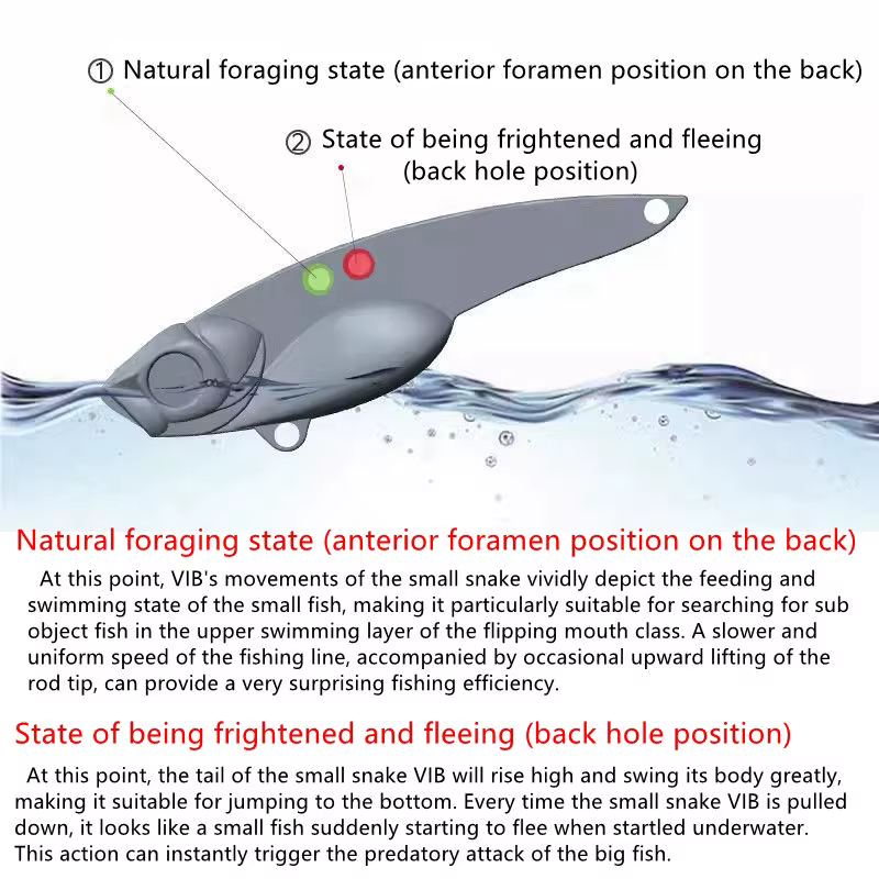 Señuelo duro Wobbler VIB para pesca, acabado pez vivo - imagen 4