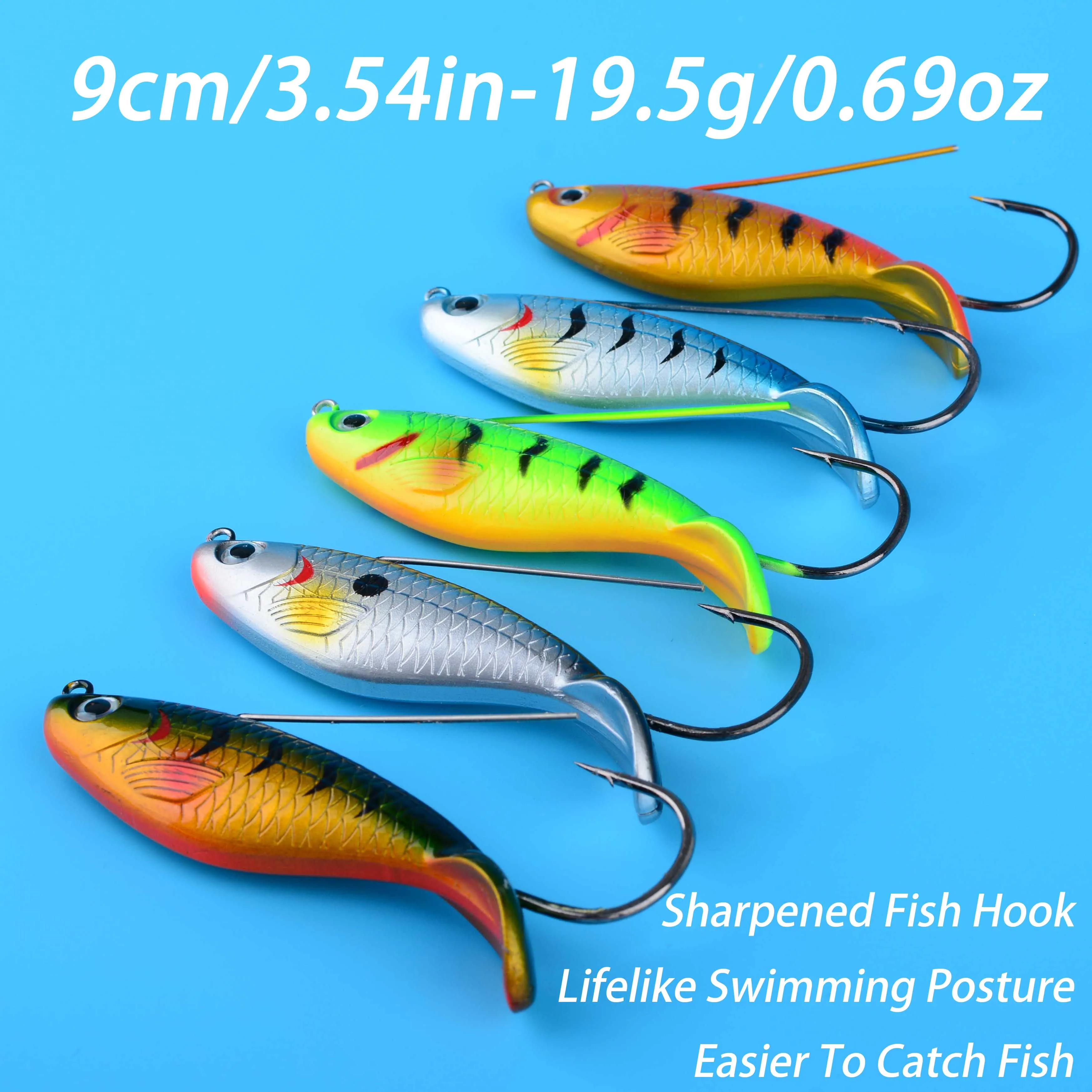 VIB Wobbler anti hierba con cuerpo láser realista para pesca - imagen 4