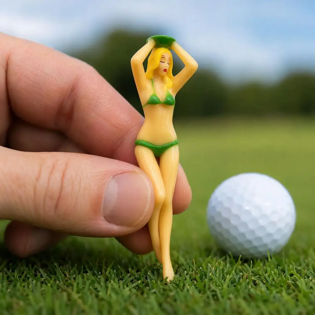 Tee de golf de plástico Bikini Beauty con soporte en traje de baño - imagen 2