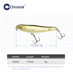 Whopper Wobblers Chinook señuelo lápiz flotante para lucios