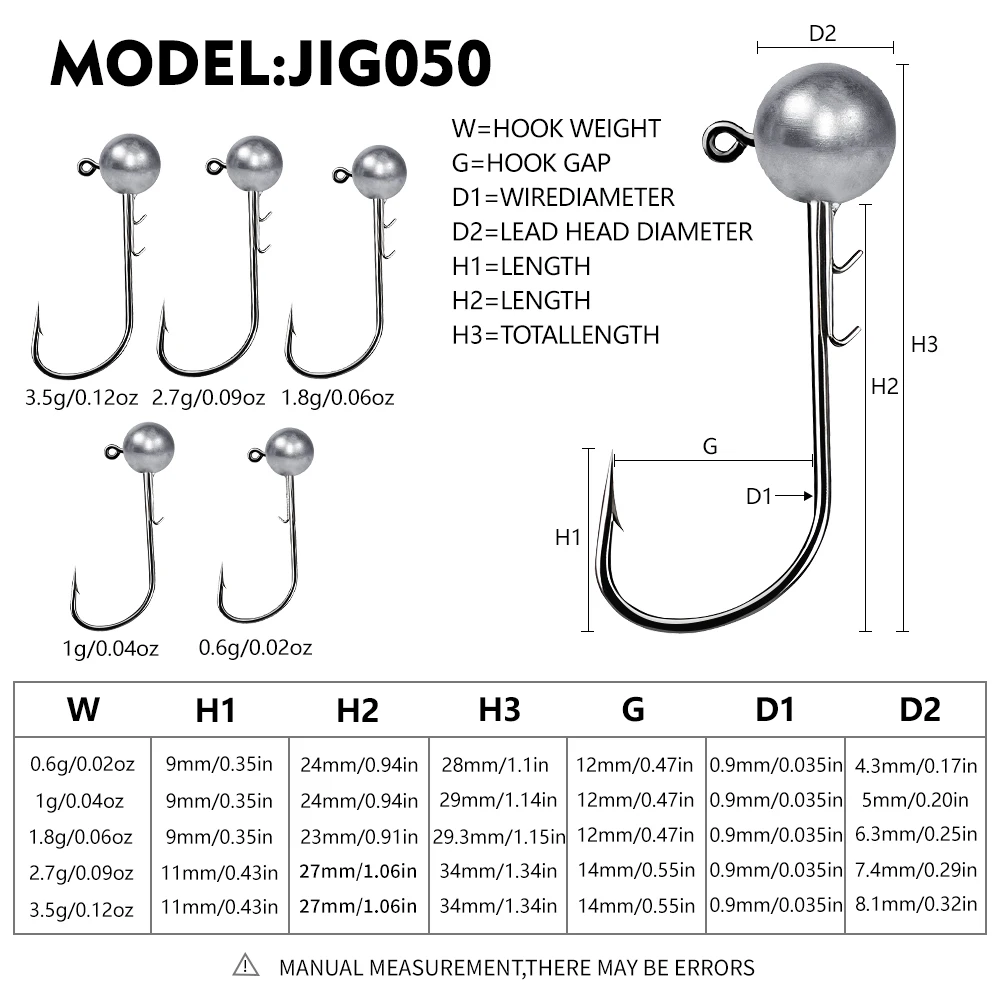 Proberos Jig Head doble con retén para vinilo, agua salada - imagen 3