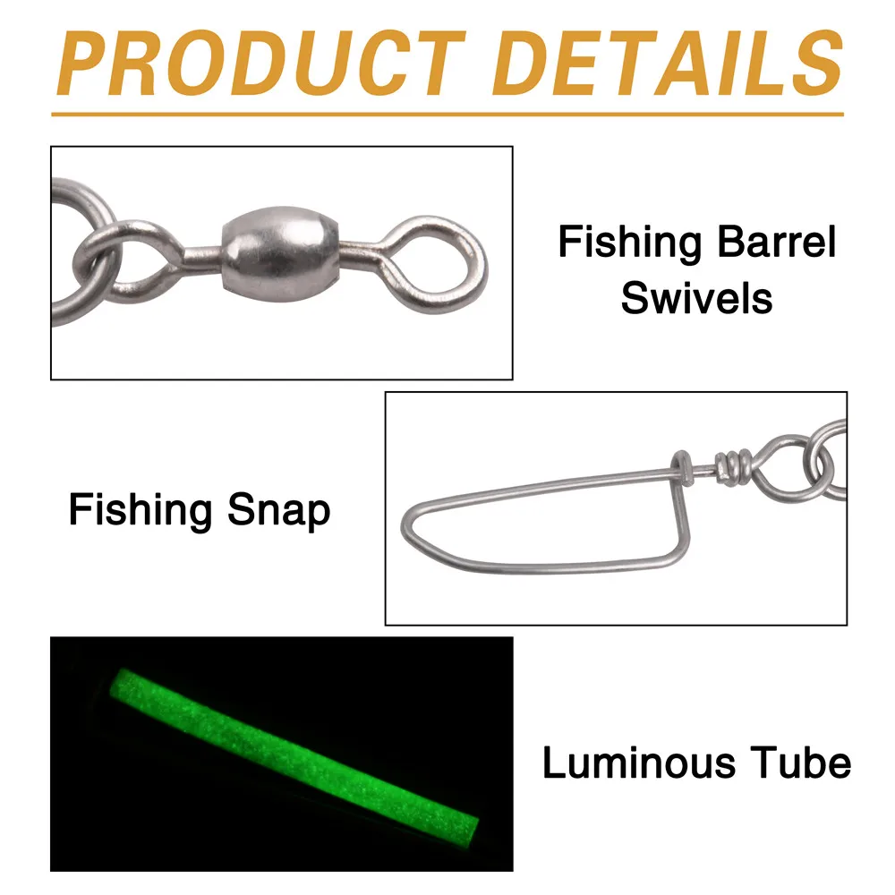 Leader acero inoxidable 5 tramos lumineuxo Surf Fishing - imagen 5