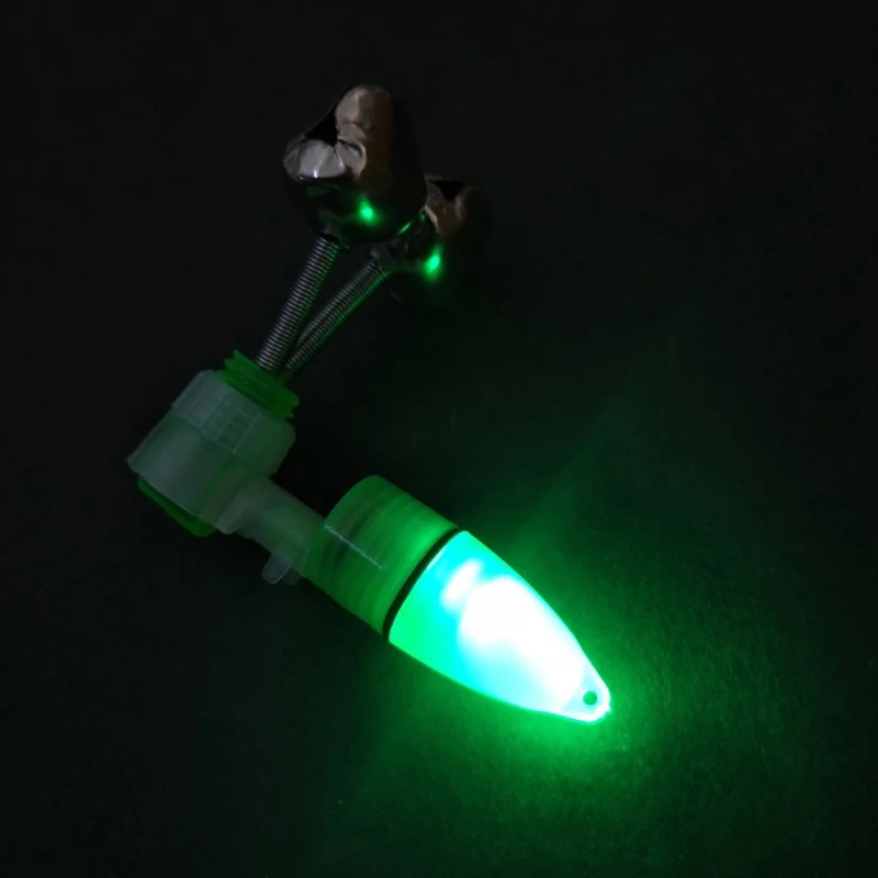 Alarmas de mordedura con pinza y luz nocturna para pesca - imagen 3