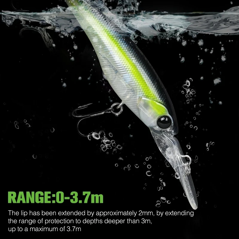 Minnow suspendido con ojos 3D realistas