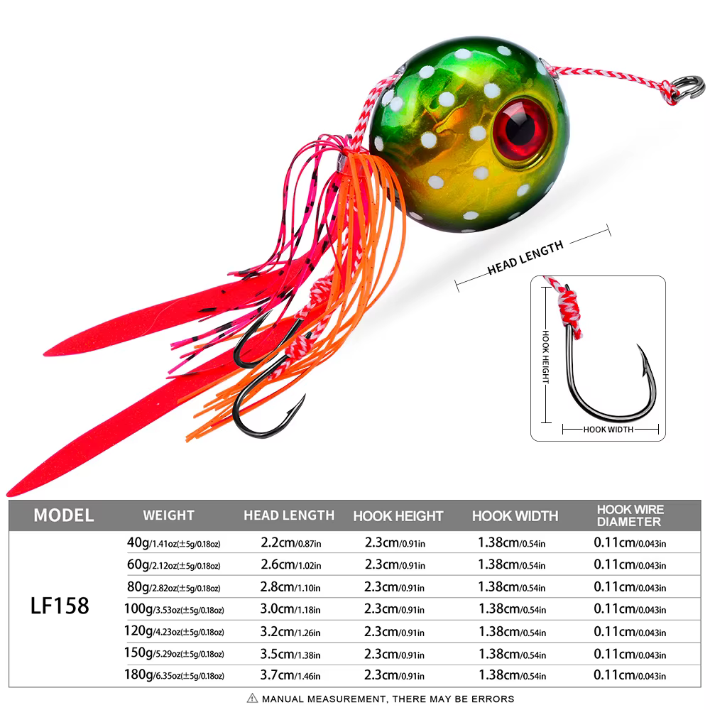 Proberos señuelos jigging lento luminosos anzuelos dobles agua salada - imagen 3