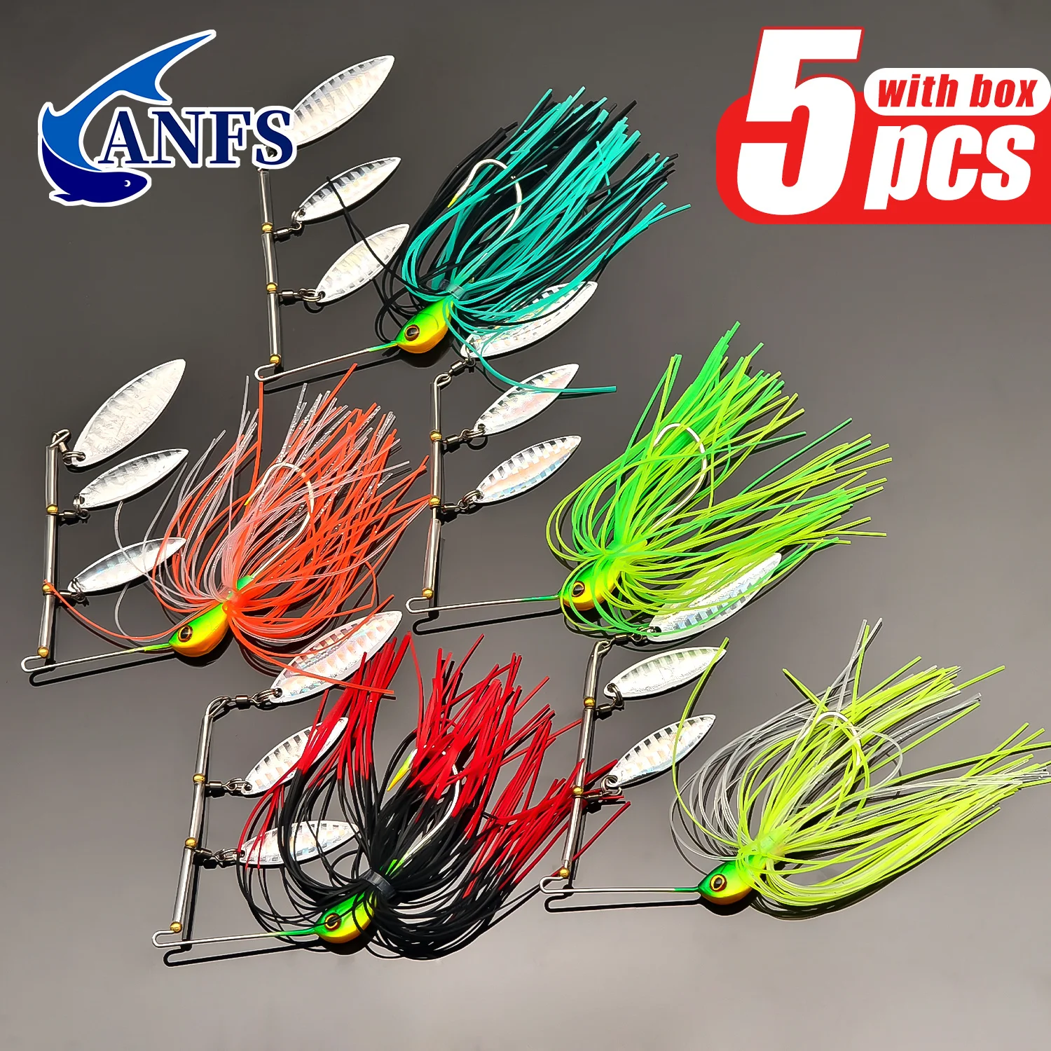 Spinnerbaits ANFS de metal duro para lubina, trucha y salmón - imagen 5
