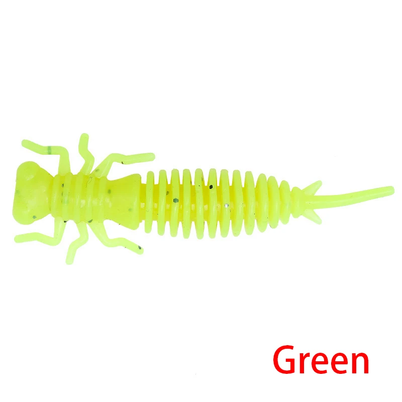 Señuelo blando tipo larva para lubina y carpa de vinilo - imagen 5