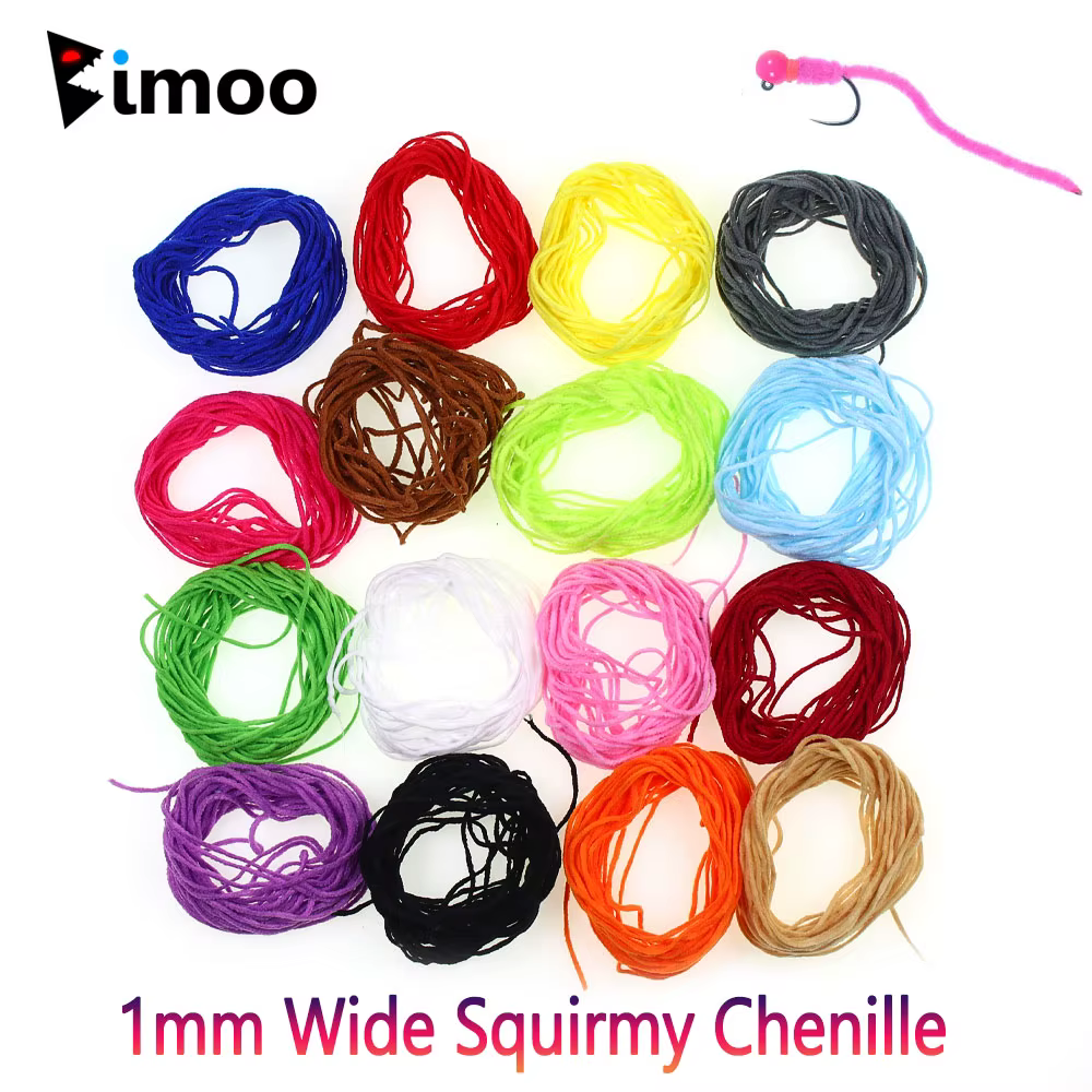 Chenilla Squirmy Bimoo – Material atado moscas pesca trucha - imagen 4