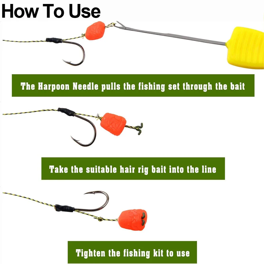 Boilie de carpa con tapón de cebo y extensor de aparejo de pelo Kit - imagen 3