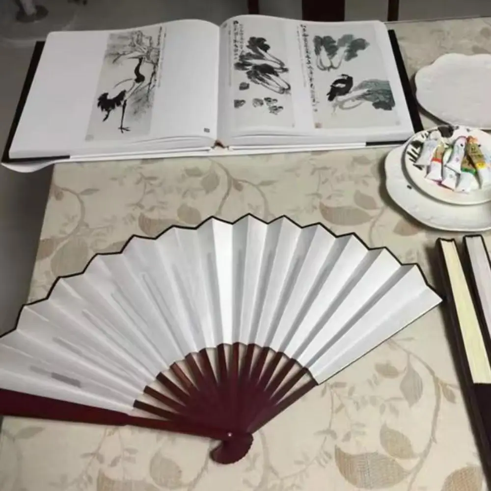 Abanico chino Tai Chi multicolor con varillas de plástico - imagen 5