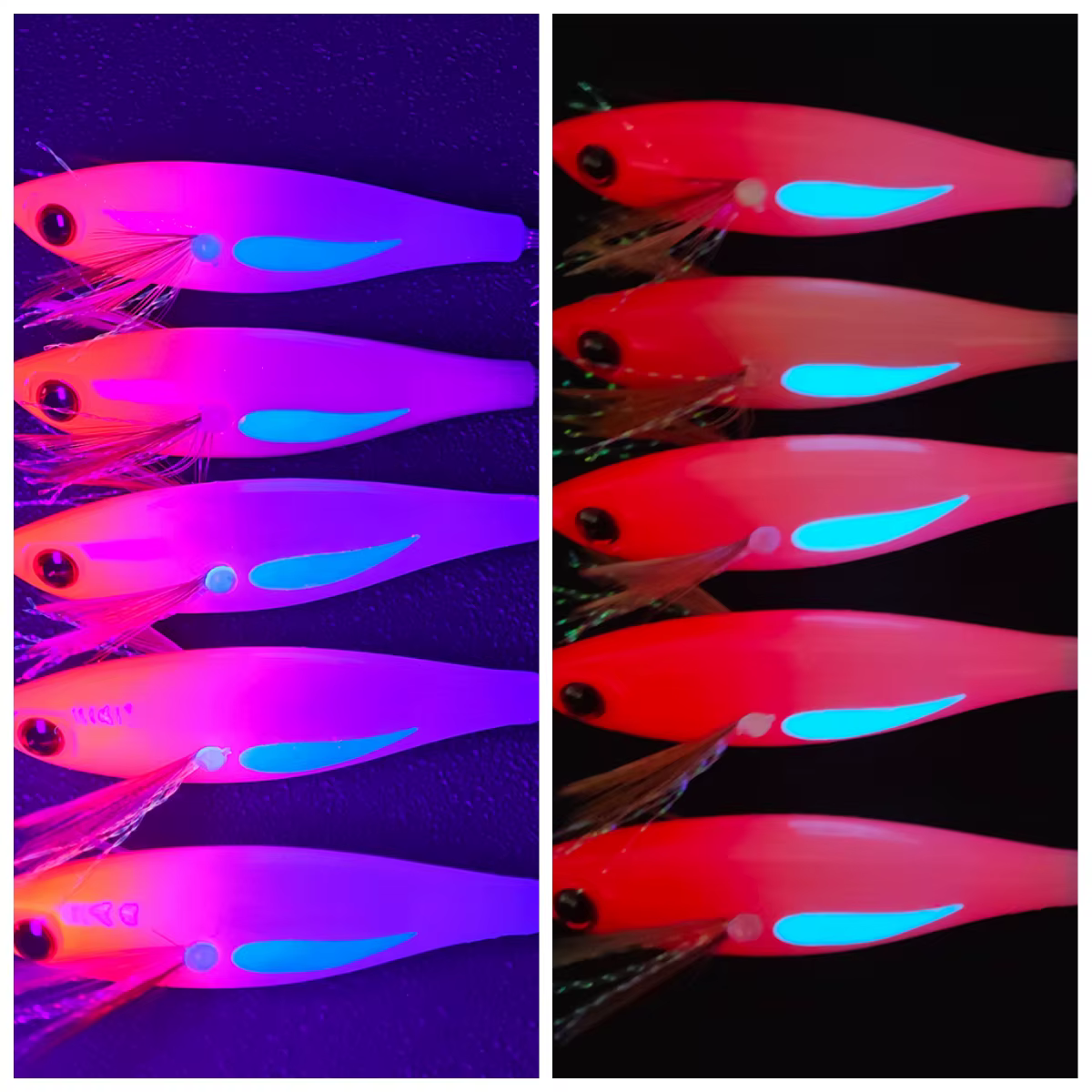 Egís de madera para calamar Egi – Kit luminoso horizontal - imagen 4