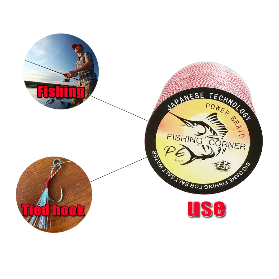 Línea de pesca trenzada Red Spot PE resistente a la abrasión - imagen 2