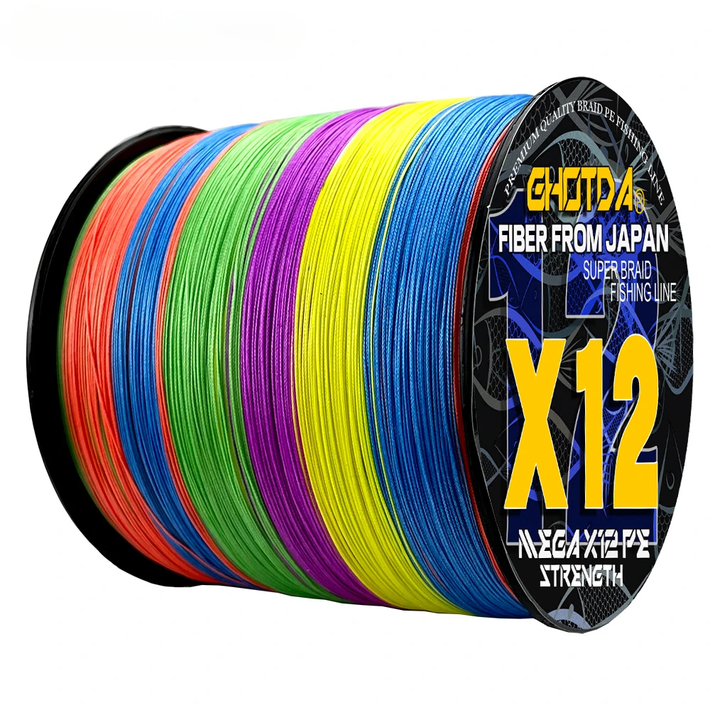 Línea trenzada PE 12 hebras – Resistencia 25-120 lbs para mar - imagen 4