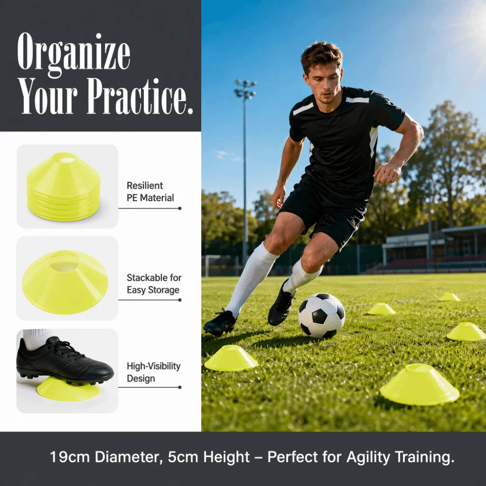 Conos de entrenamiento apilables orificio superior y discos agilidad - imagen 5