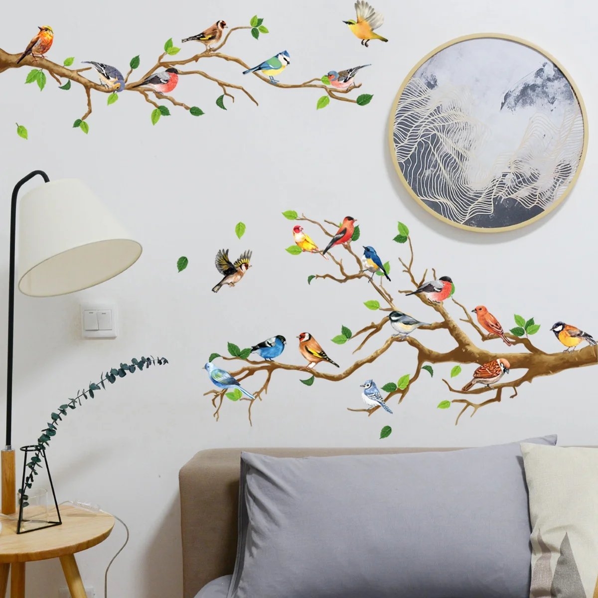 Decoración sala estar con pegatinas