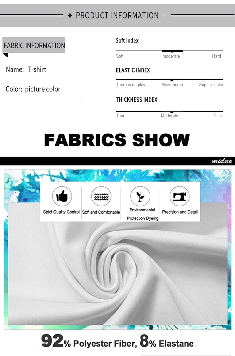 Detalle del estampado en la parte trasera