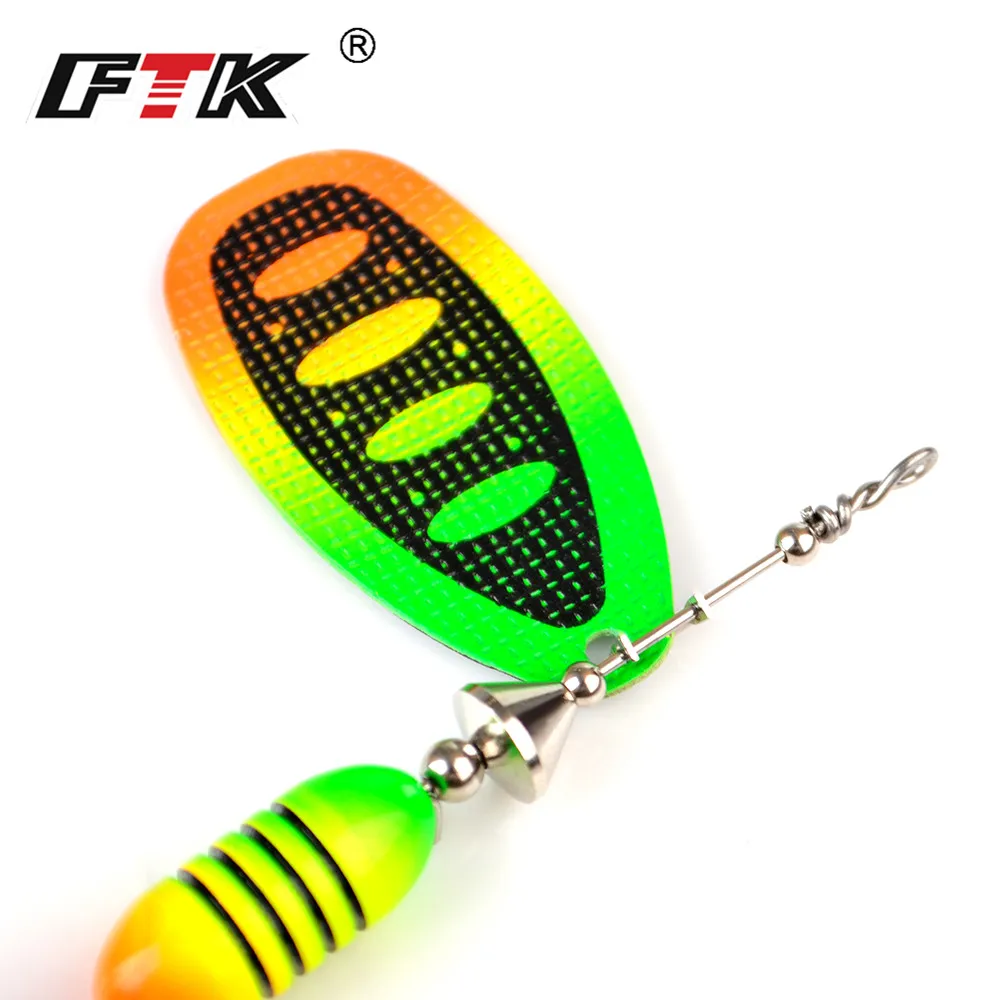 FTK Spinnerbait con cuchara y pluma para lubina, trucha - imagen 5