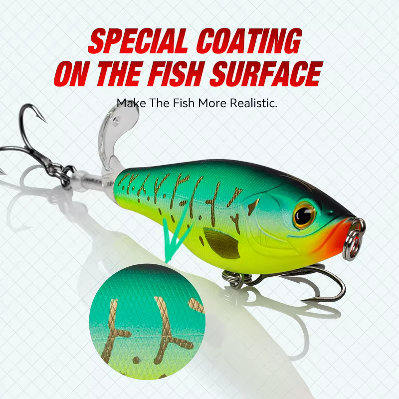 Señuelos Topwater KINGDOM Plopper con Hélice – Cebo Flotante Palo - imagen 4