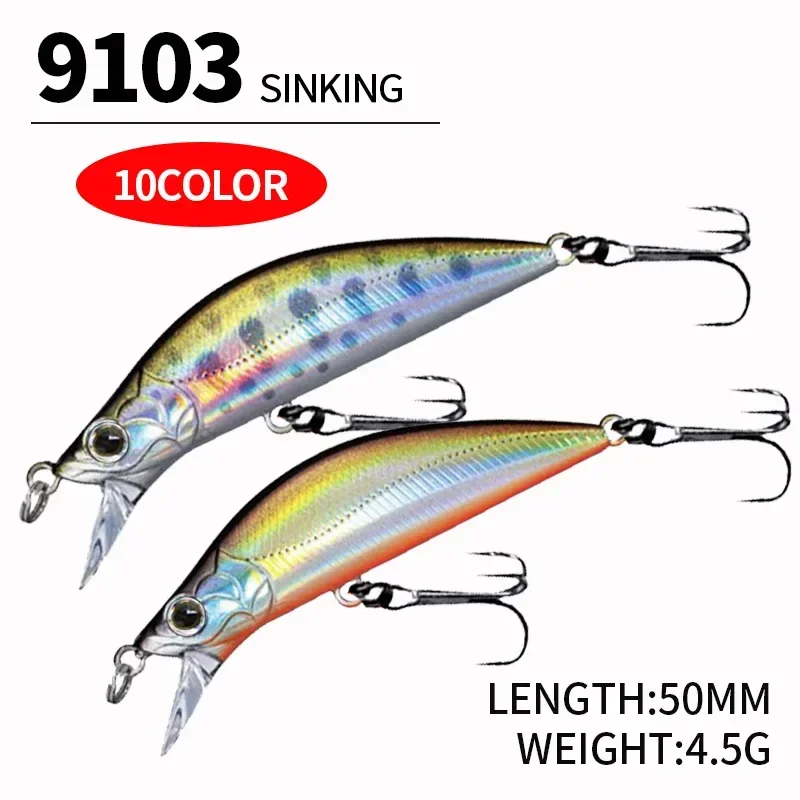 Micro minnow Wobbler jerkbait duro para lances largos en arroyos