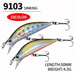Micro minnow Wobbler jerkbait duro para lances largos en arroyos