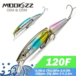 MOOKZZ Señuelo flotante dos secciones de cisterna para pesca