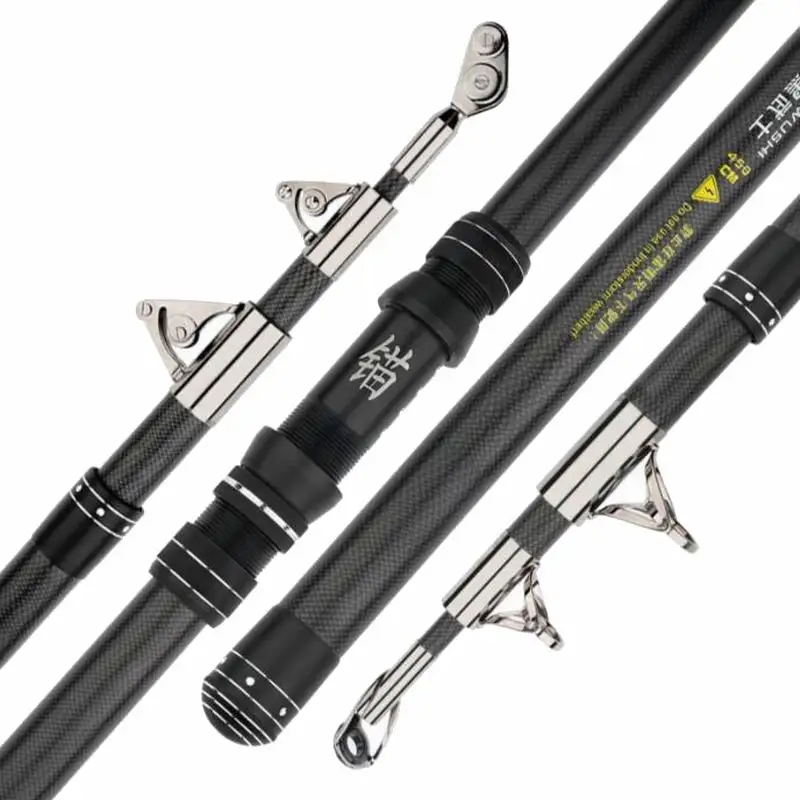 Maogan ZZ341 Fast XH Caña de pescar fibra carbono con porta carrete