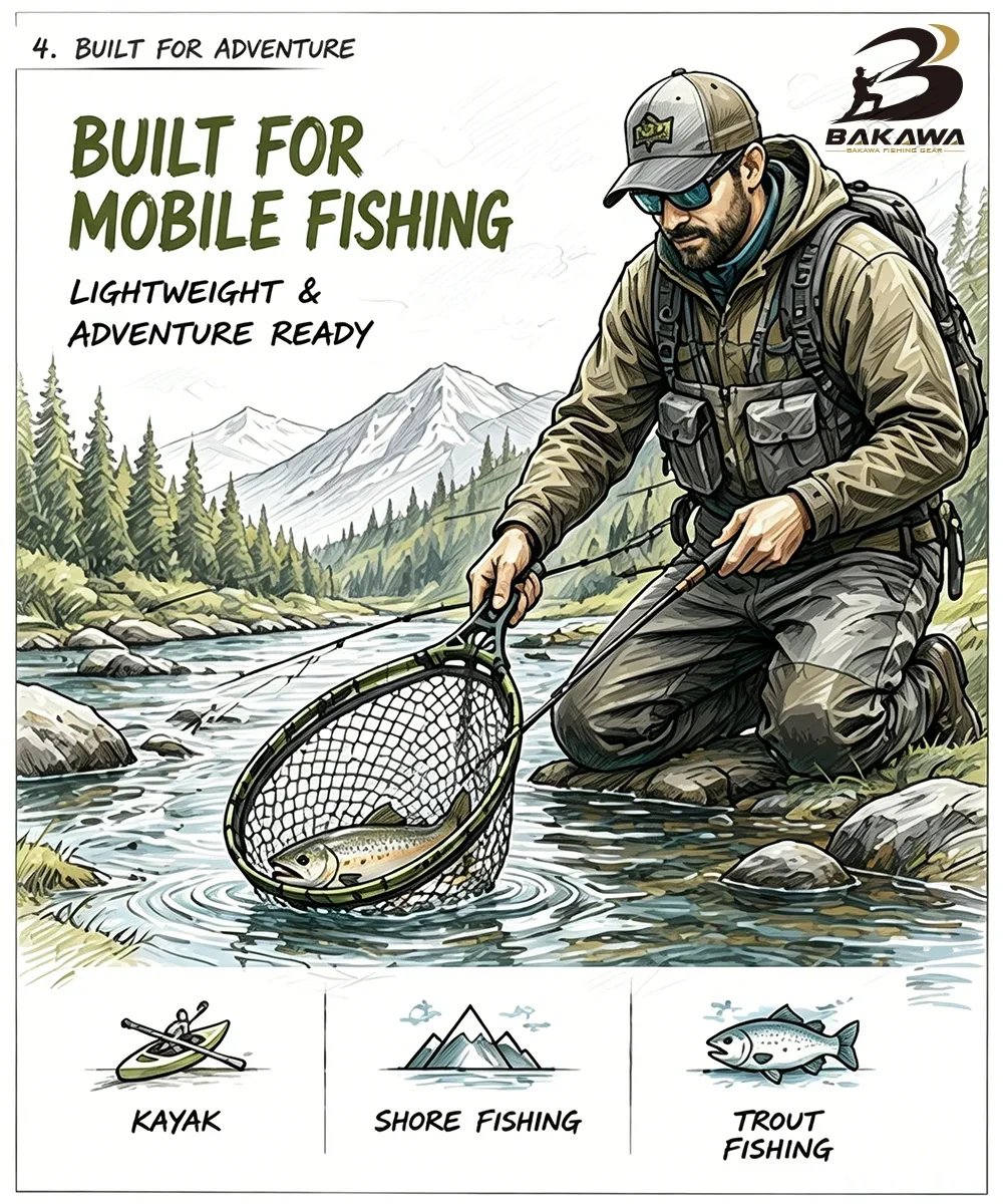 Red compacta para pesca móvil