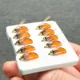Cebo mosca húmeda con cabeza de latón para lubina y trucha Caddis