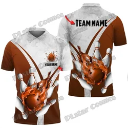 Polo Flamame pesca con estampado 3D de bolos personalizable