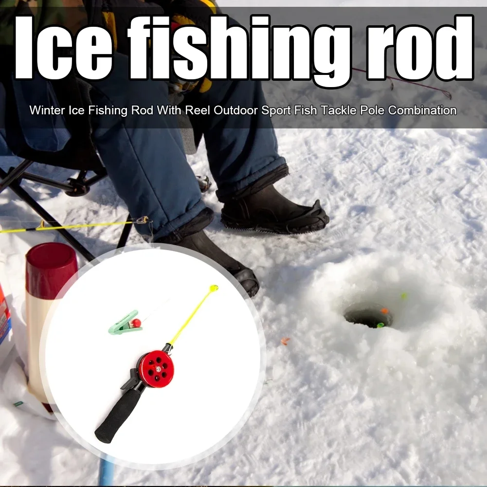 Caña de pesca en hielo portátil para cangrejos con clip - imagen 2