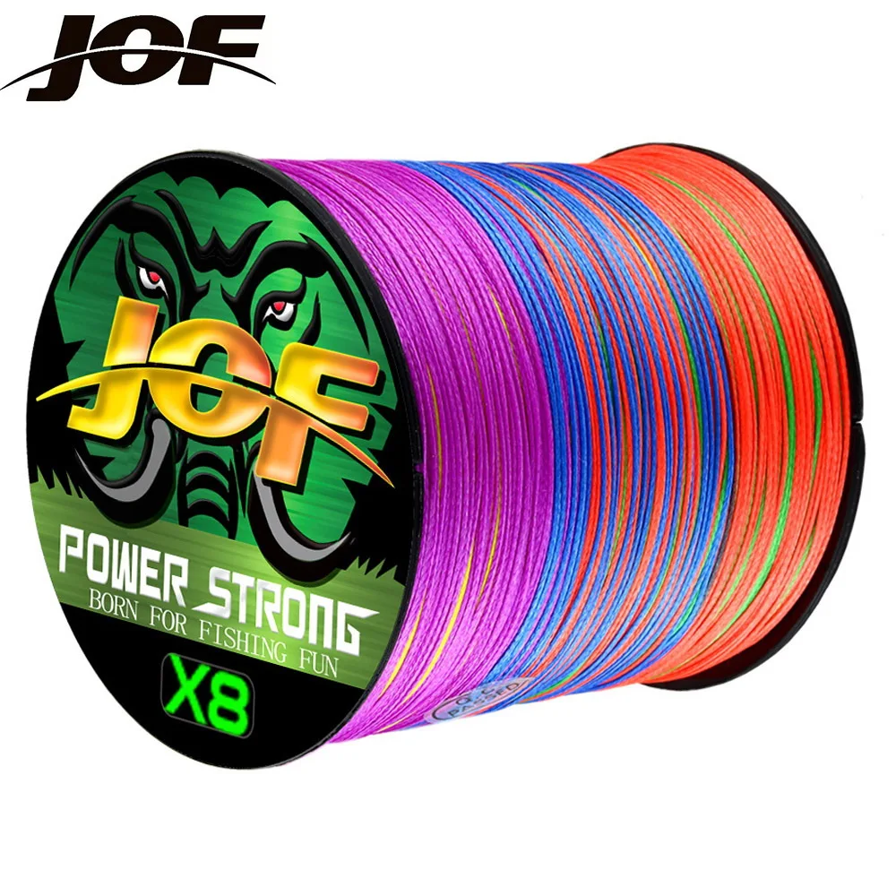 Línea JOF 8 PE trenzada - 300/500/1000 m - suave y duradera