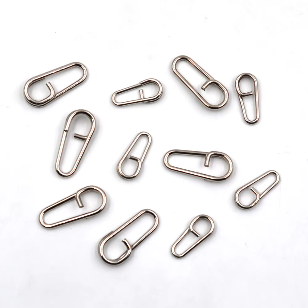 MNFT Anillos divididos ovalados de acero inoxidable con clips - imagen 2