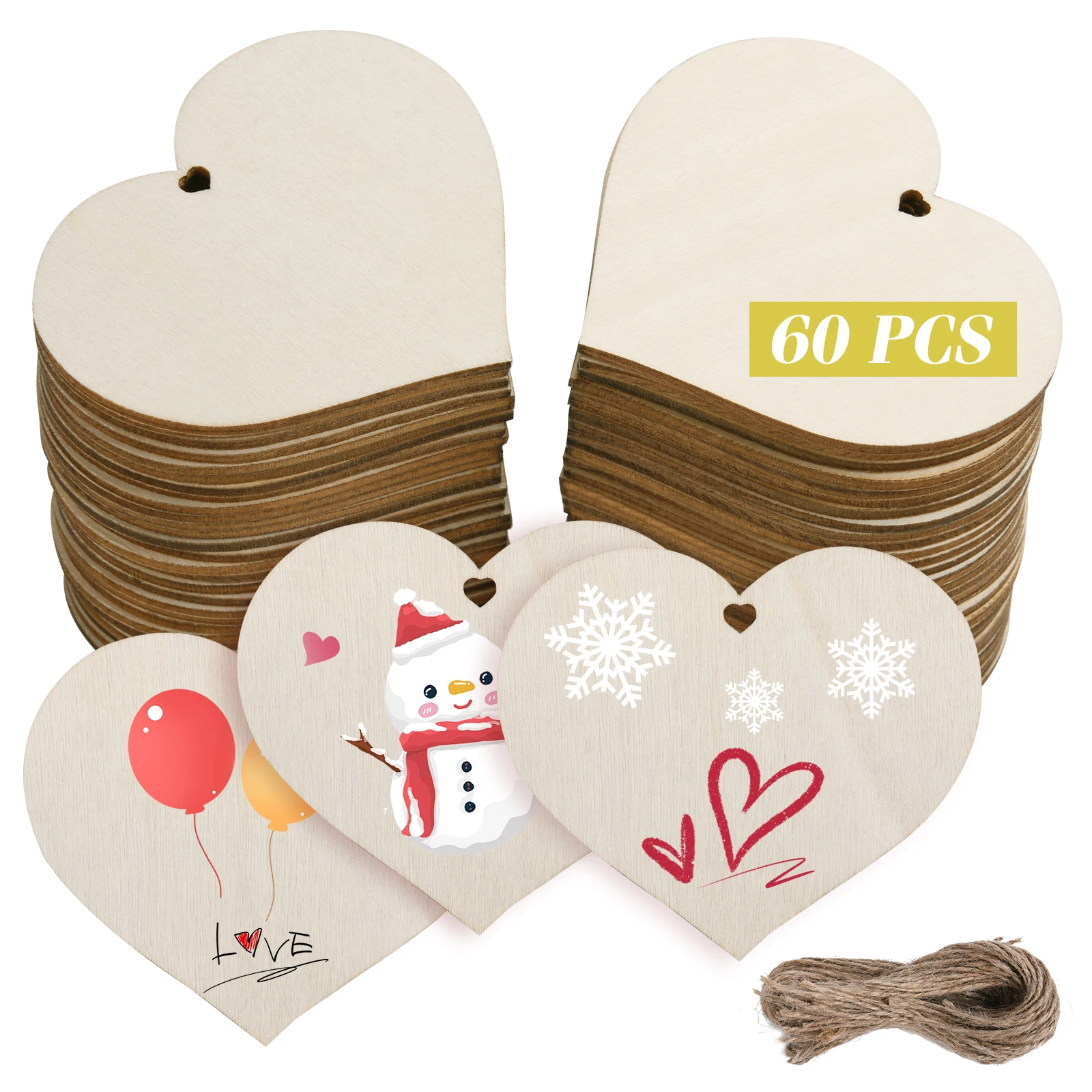 Piezas de madera en blanco para manualidades