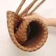 Bolso de mimbre y paja tote bohemio con encaje para mujer - imagen 2