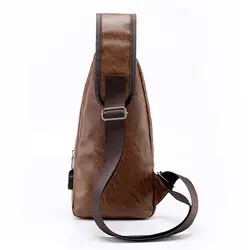 Bolso bandolera impermeable de PU para hombre – uso casual