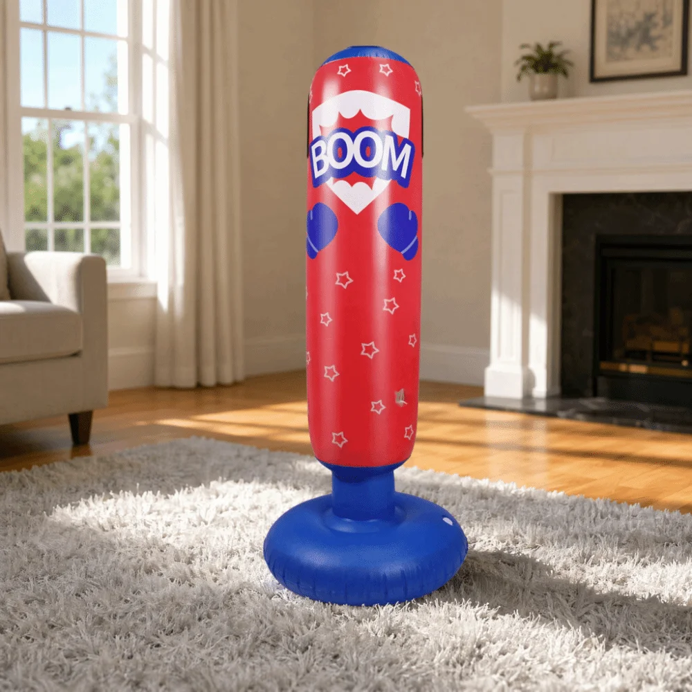Saco de boxeo inflable PVC con base ponderada y soporte propio - imagen 3
