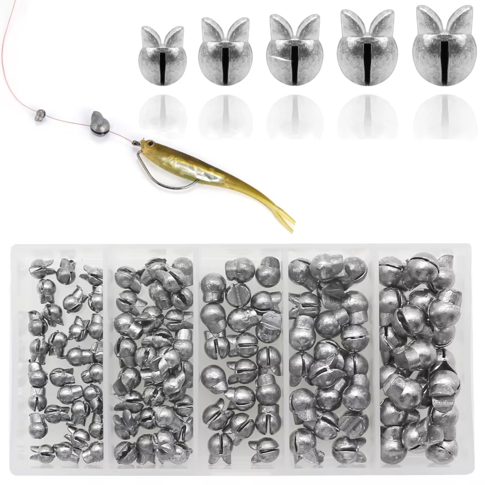 Plomos de pesca tipo huevo desmontables con clip para lubina - imagen 2