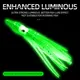 ShareShark señuelo de calamar luminoso Hoochies de goma suave - imagen 5