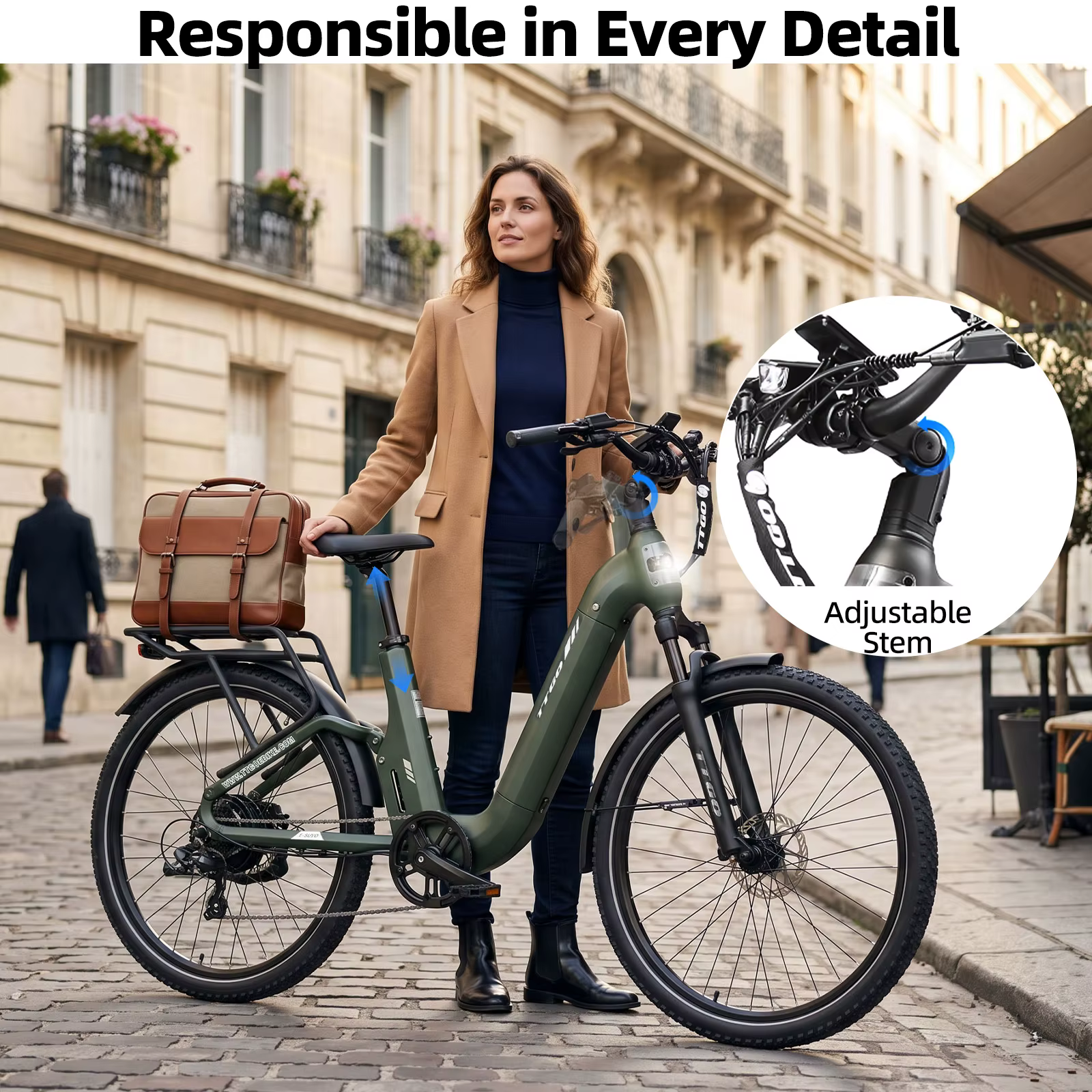 E-Bike Suvo S6 con Suspensión y Frenos Hidráulicos – 48V 15Ah - imagen 5