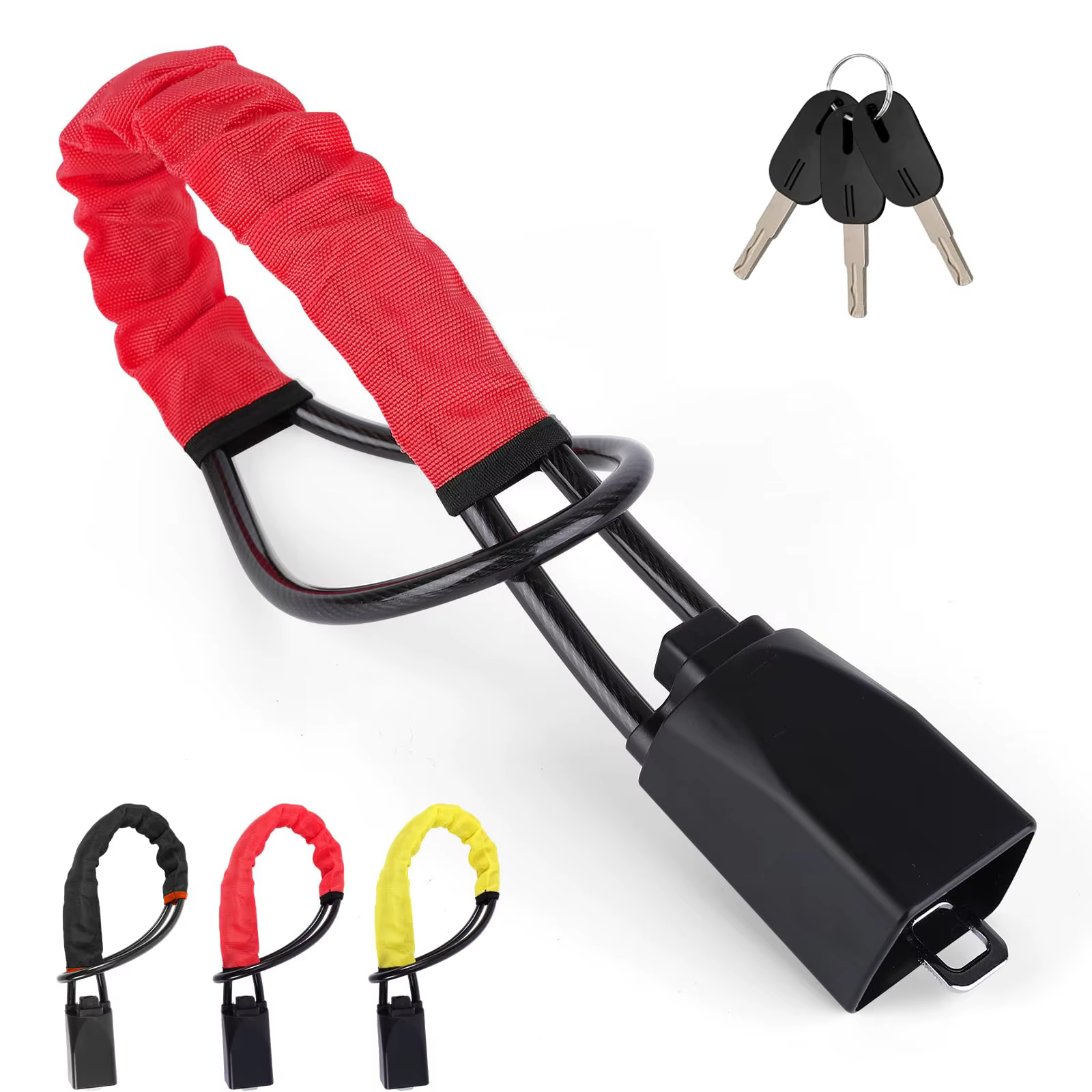 Antirrobo universal para volante coche y cinturón con cable acero - imagen 3