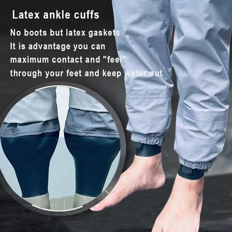 Botas waders impermeables con látex – Convertibles para pesca y caza - imagen 4