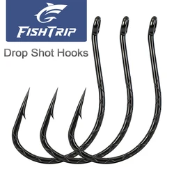 FishTrip Anzuelos Wacky de acero alto carbono para lubina con púas