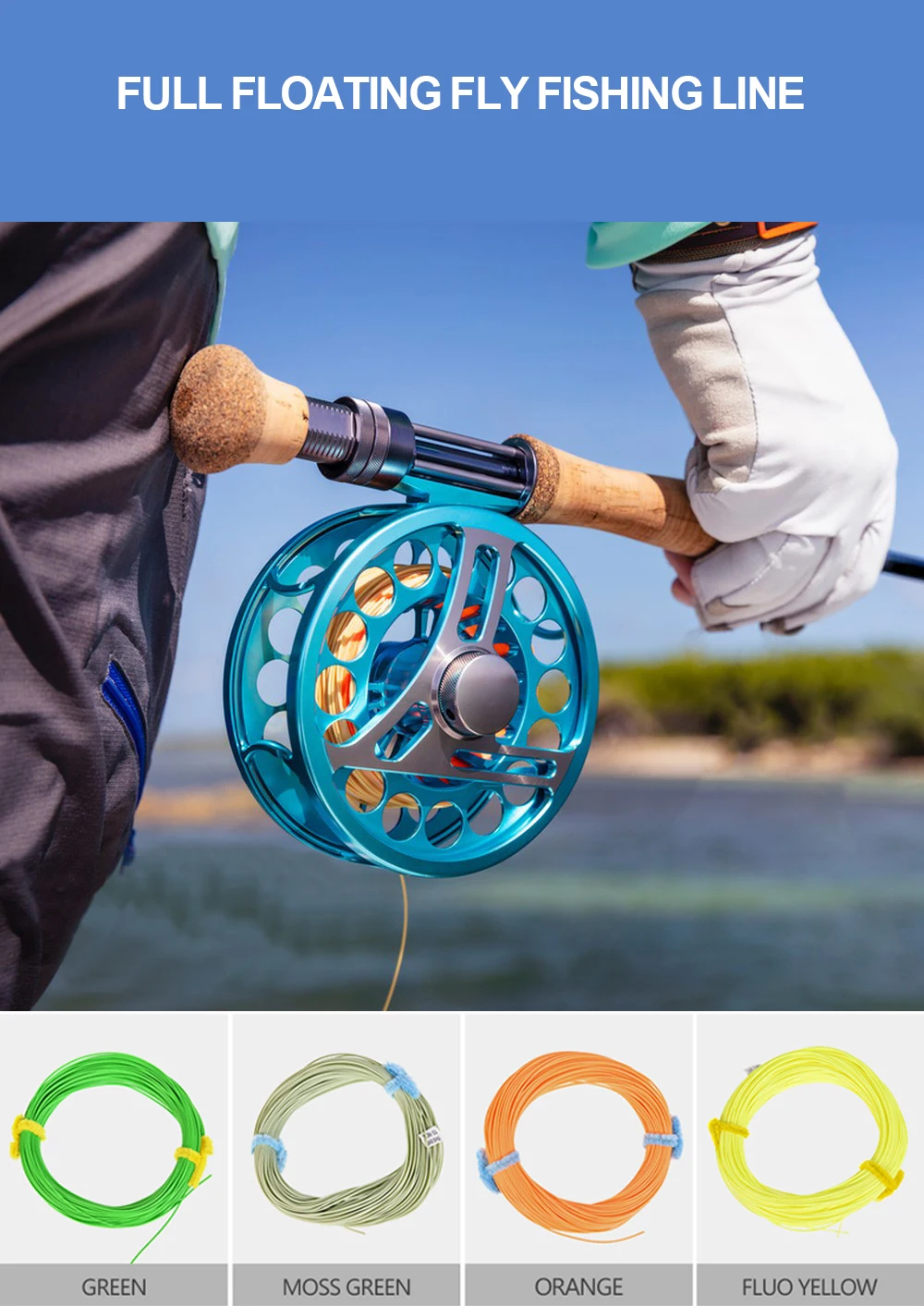 Línea de pesca con mosca WF4F-WF8F FTK 100FT 30.5M