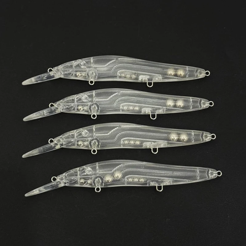 Minnow wobblers sin pintar de cuerpo transparente para DIY - imagen 3