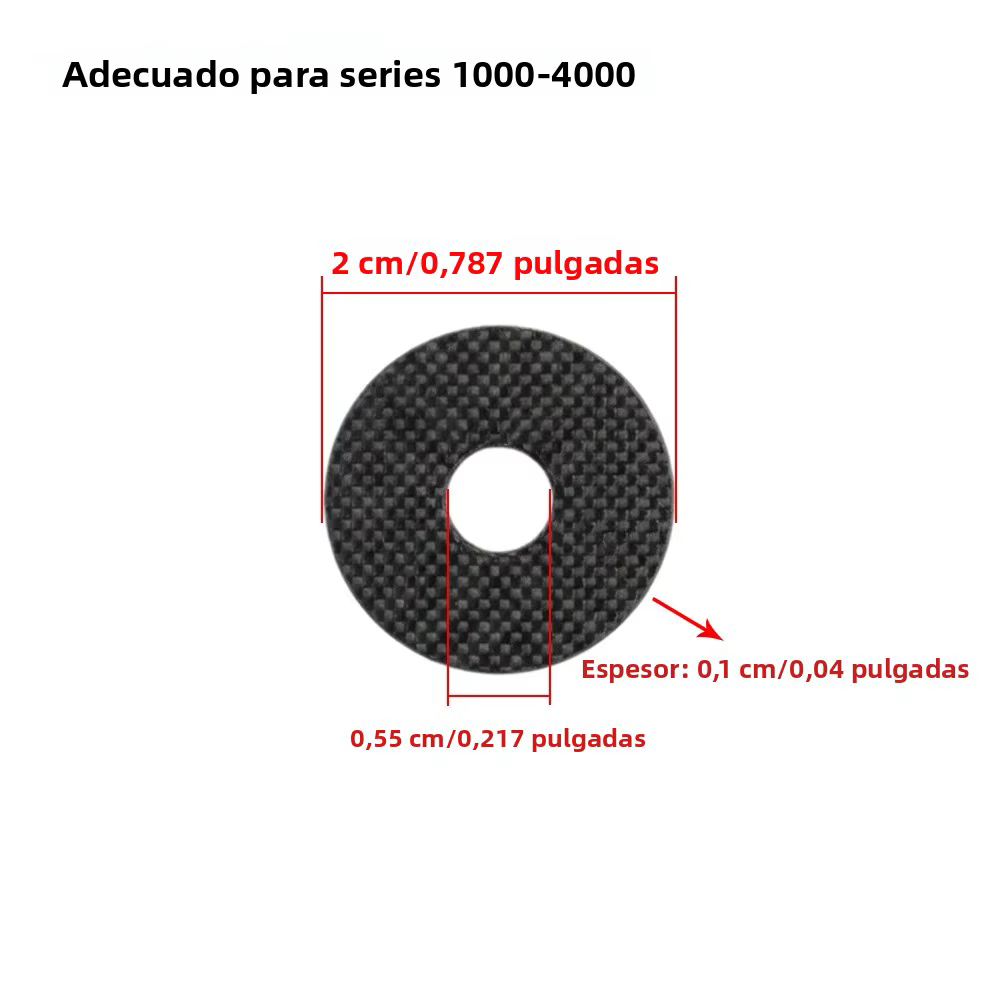 Anillos Freno Fibra de Carbono Huidiao para Carretes - imagen 4