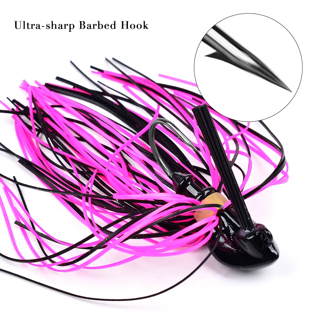 Spinnerbait sin rebaba negro para lucio y lubina - imagen 2
