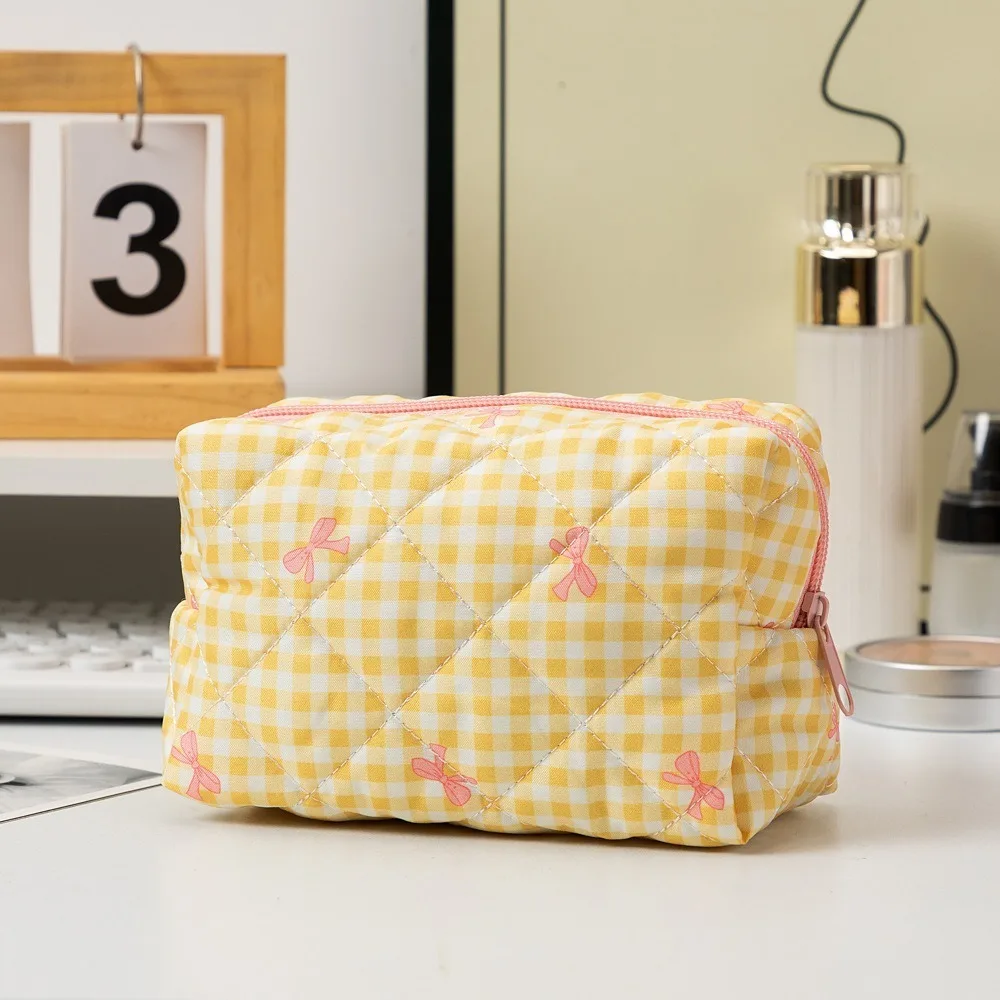 Bolsa de aseo acolchada portátil de gran capacidad para mujer - imagen 2