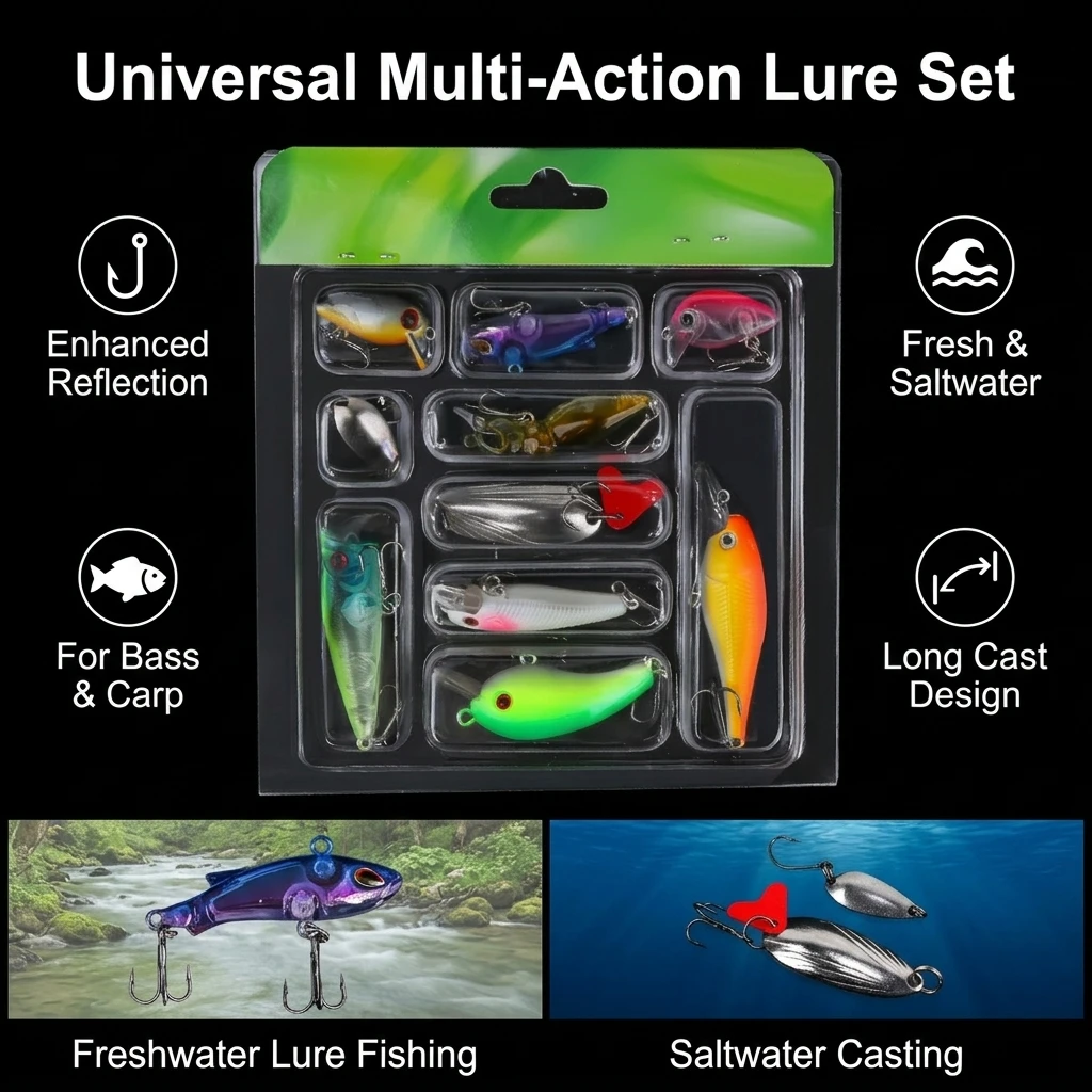 Señuelos Minnow VIB brillantes y cuchara giratoria para carpa y lucio - imagen 4
