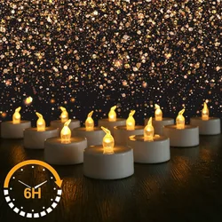 Luces de té LED parpadeantes sin llama con temporizador pesca nocturna